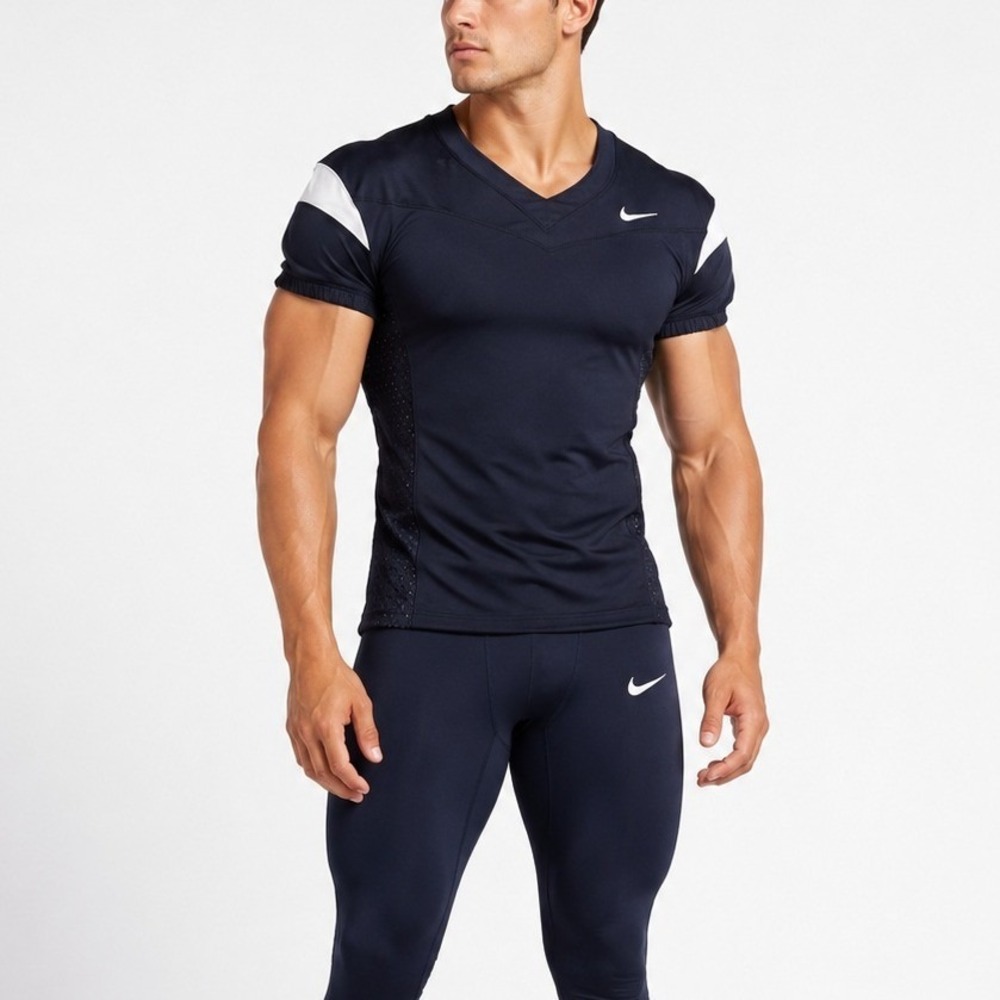 Nike Team Engineered Football Jersey Mens Medium BW Mesh Side Panels NEW